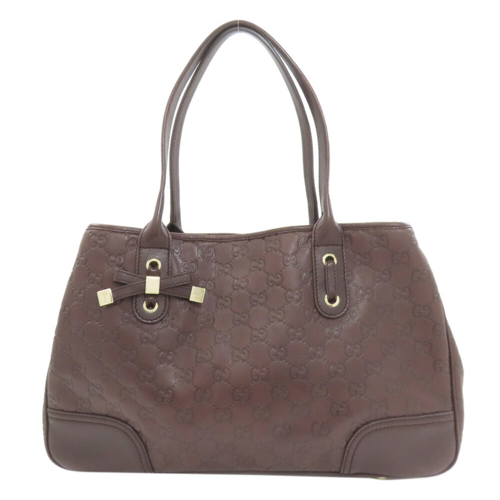 GUCCI Brown Leather Tote Bag